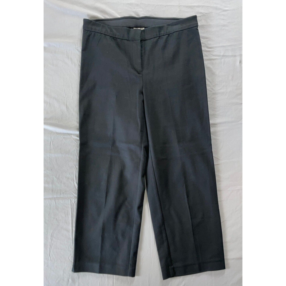 J Jill Flex Waist Straight Crop Stretch Chino Pants. Washed Black, Size 10. GUC!